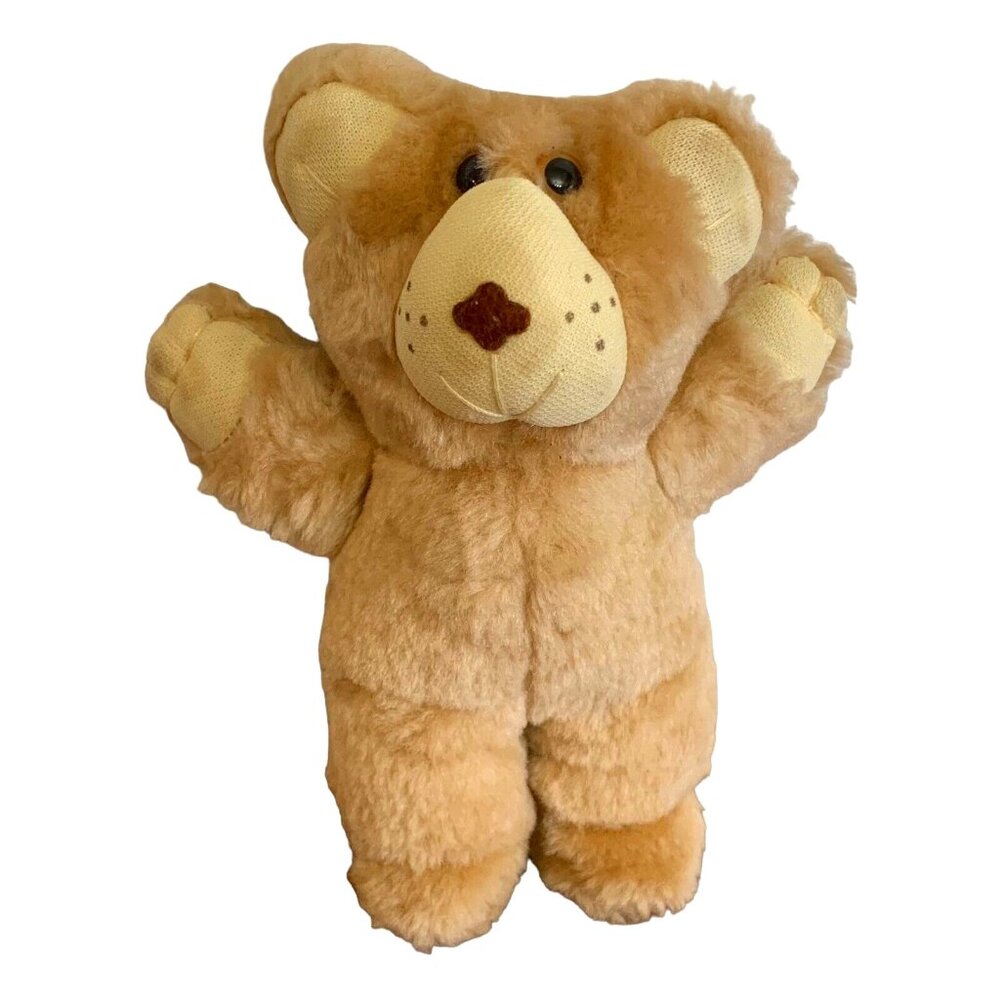 Teddy Bear Plush 1986 Vintage 7” Firm Little Hands‎ Friendly Graphics Internat'l